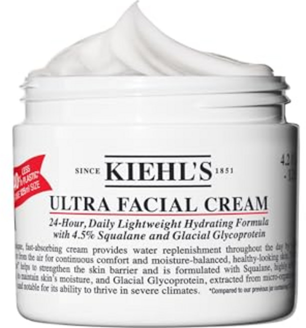 키엘 울트라 훼이셜 크림 스쿠알란 4.5% 함유 피부 수분 Kiehl's Ultra Facial Cream with 4.5% Squalane to Strengthen Skin', 1개