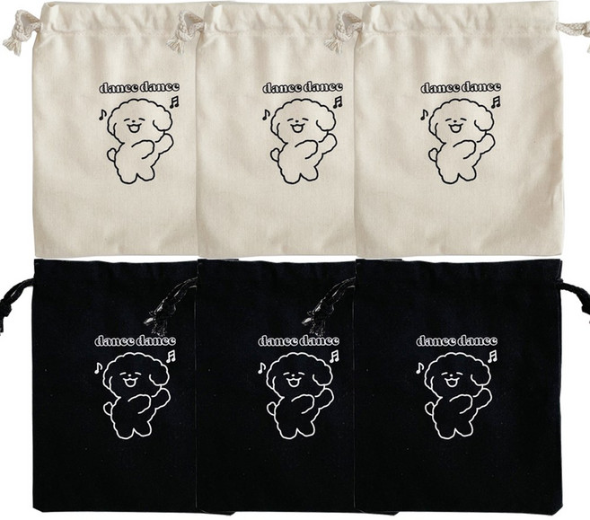 푸들 복조리 파우치 복주머니 6P