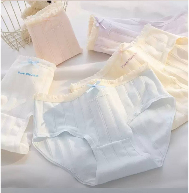 귀여운 여성용 순면 팬티 5종 세트