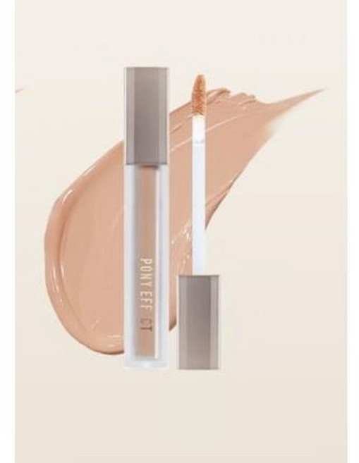 PONY EFFECT 持久無瑕遮瑕蜜 003 NUDE BEIGE, 1個, 04 CORAL BEIGE--現