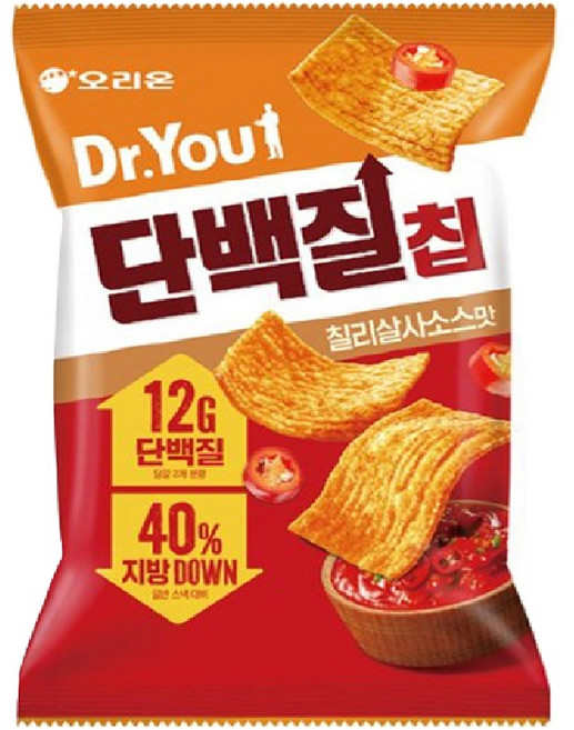 닥터유 오리온 단백질칩 칠리살사맛, 60g, 12개