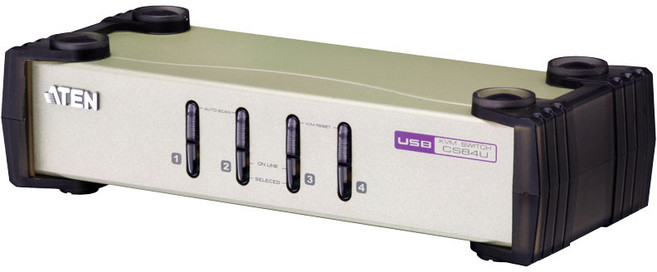 ATEN宏正 CS84U 4埠PS/2-USB VGA KVM多電腦切換器, 1個