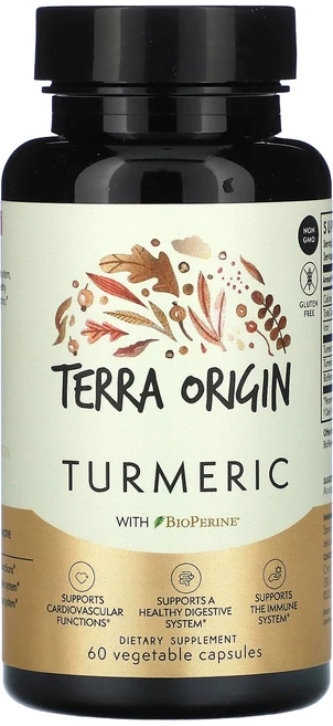 테라오리진 강황 커큐민 바이오페린 함유 베지캡슐 60정, 5개 - 쿠팡