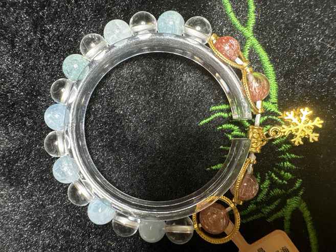 天然水晶草莓晶手鍊 1800
