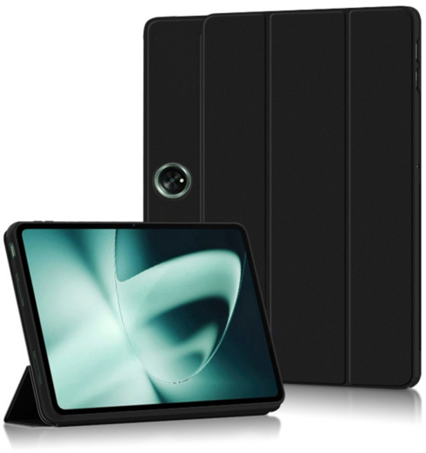 OnePlus Pad 용 AJIUYU 케이스 11.6 인치 커버 2023 스탠드 보호 슬리브 Funda TPU Soft Onepluspad, 1개, [00] Black