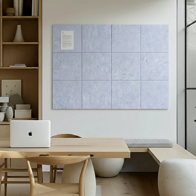 홈앤힐링 벽 방음재 흡음재 접착식 실내용 10T, 12개, 아쿠아그레이