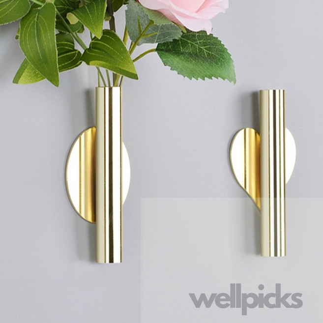 웰픽스 벽걸이 미니 꽃병, 골드 하트