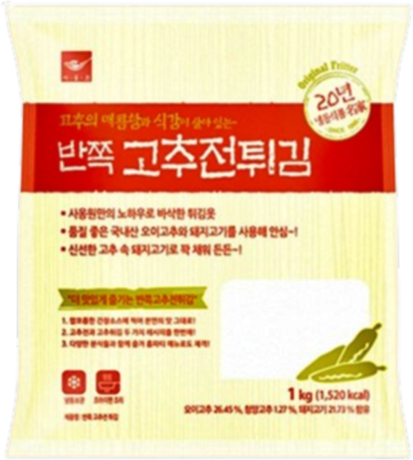 사옹원 반쪽 고추전튀김 1kg (고추튀김), 35개