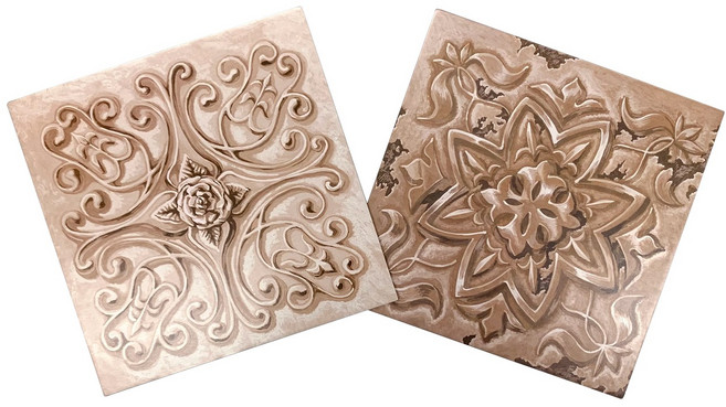 인스타일 모자이크 DIY 접착 조각타일 14 x 14 (2팩/12팩), 2개, 앤틱브라운D