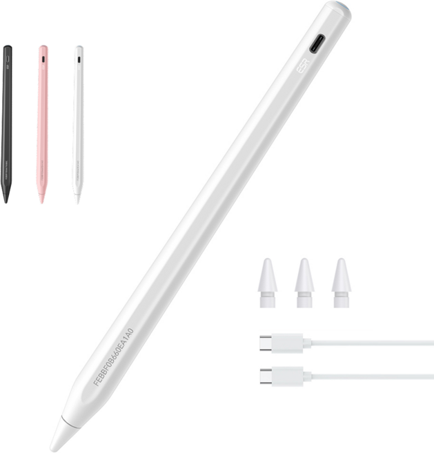 ESR 지오 아이패드 나의찾기 호환 스타일러스 터치펜, 1개, 화이트