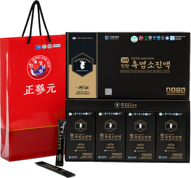 2위 - 정삼원 정품 고려 진한 흑염소 진액 스틱, 32개, 10ml