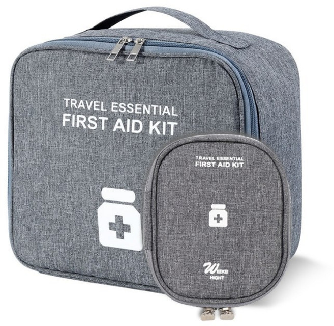 디모어 대용량 가정 여행용 비상약 구급함 가방 + 멀티파우치 세트