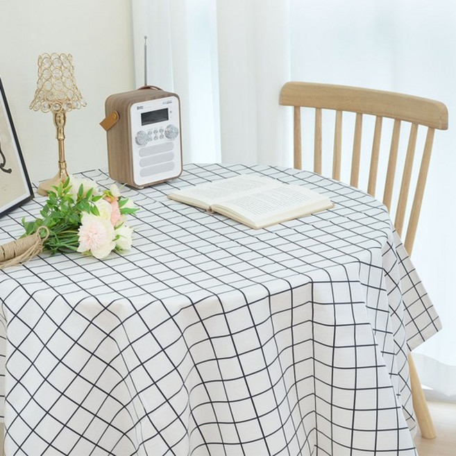양면방수식탁보 140x180 원형테이블보 6인용식탁보, 그린체크, 단품