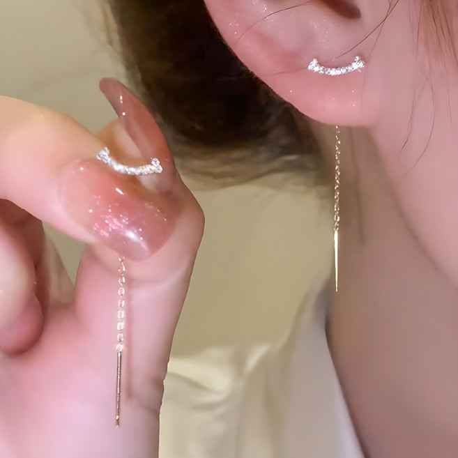 티 미니 골드 귀걸이 S925은침+14K도금