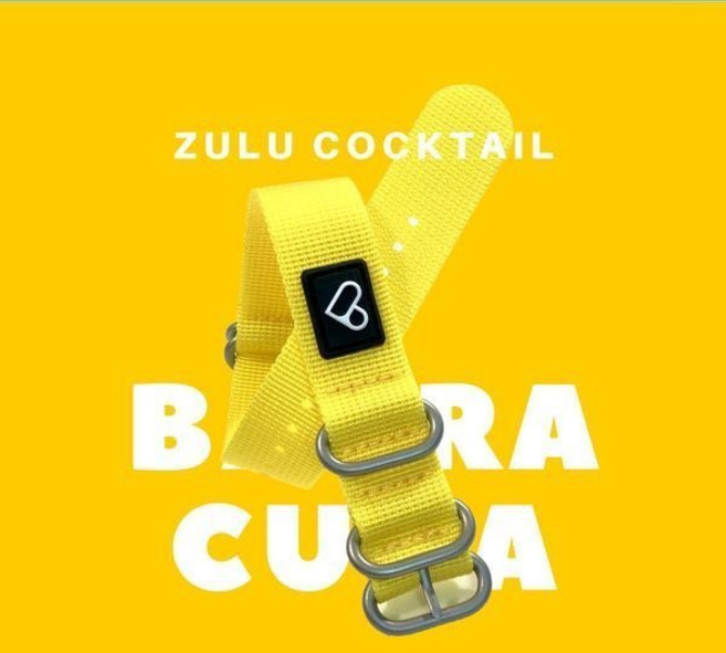 CREST Zulu Cocktail 尼龍錶帶組 特調運動錶帶 特級經銷公司貨, Barracuda 黃, 1個