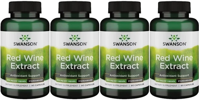 스완슨 레드 와인 추출물 500mg, 90정, 1개 - 쿠팡