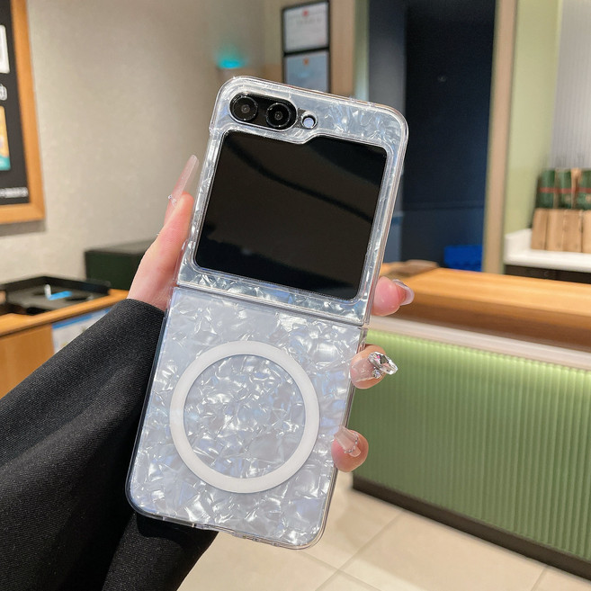 MUYU 갤럭시 Z플립 3/4/5/6/7 맥세이프 케이스 삼성 폴딩 휴대폰 케이스