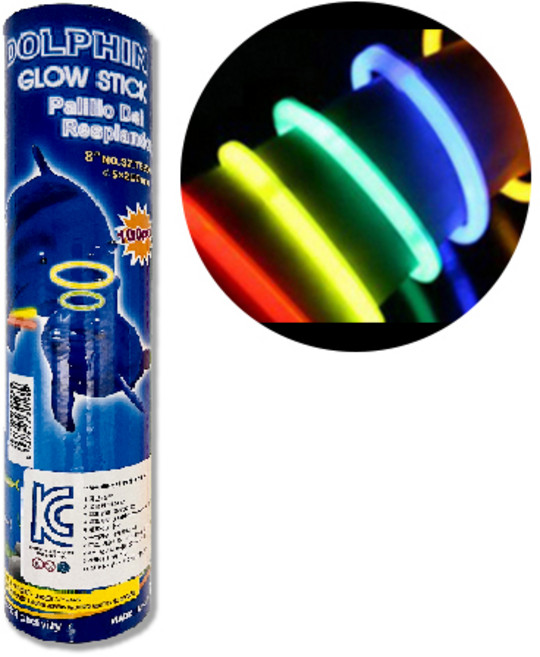 KC인증 야광스틱 야광팔찌 야광봉 형광봉 형광스틱 응원 소품 100개입, 1개