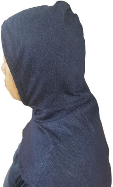 독수리 청두건 찍찍이 창없는 용접두건 끈조절 작업 청모, 1개