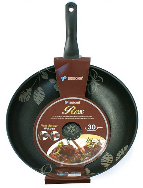 키친아트 렉스 궁중팬 30CM 다이아몬드코팅 열센서 손잡이 튀김팬, 1개