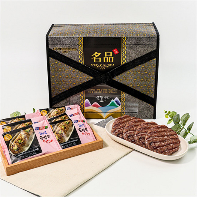 [전라도청년] 국내산 돼지고기 송정 수제 떡갈비 선물세트 80g*20팩, 20개, 상세 설명 참조, 80g