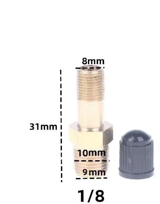 1Pc 부식 방지 슈레더 밸브 – 1/4인치 및 NPT 공기 압축기 탱크 타이어 팽창 시스템용 M10, 01 1-8NPT