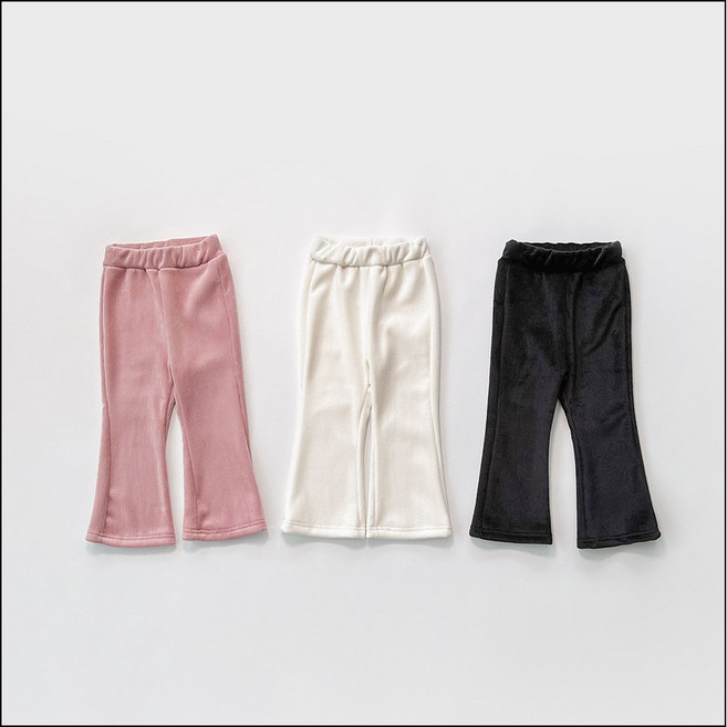 부츠컷골지밍크팬츠 키즈 주니어 유아동 초등학생 여아 겨울 밍크 팬츠 바지