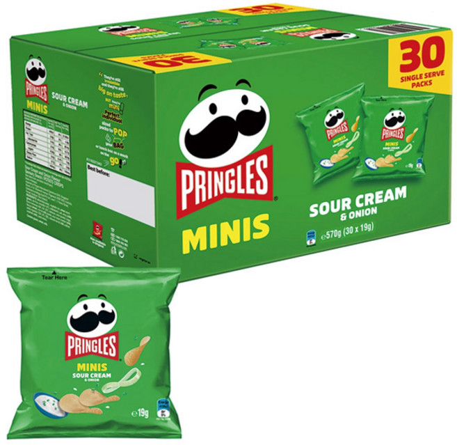 프링글스 미니 사워크림 & 어니언, 19g, 30개