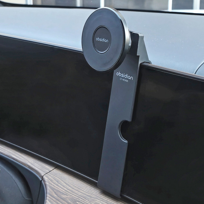 옵시디언 싼타페 MX5 전용 핸드폰 반자동 클립거치대, 블랙, 1개