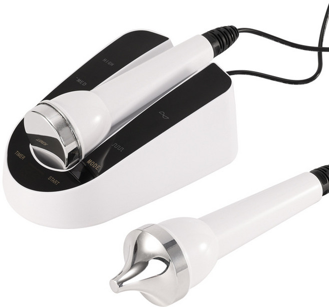 超聲波導入儀 臉部眼部護理 美容儀器 去角質 嫩膚 提亮膚色, 插電款, 雙頭(眼+臉)超聲波