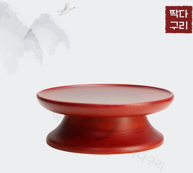 딱다구리 물푸레나무 원목제기 접시, 2호 대접시, 1개