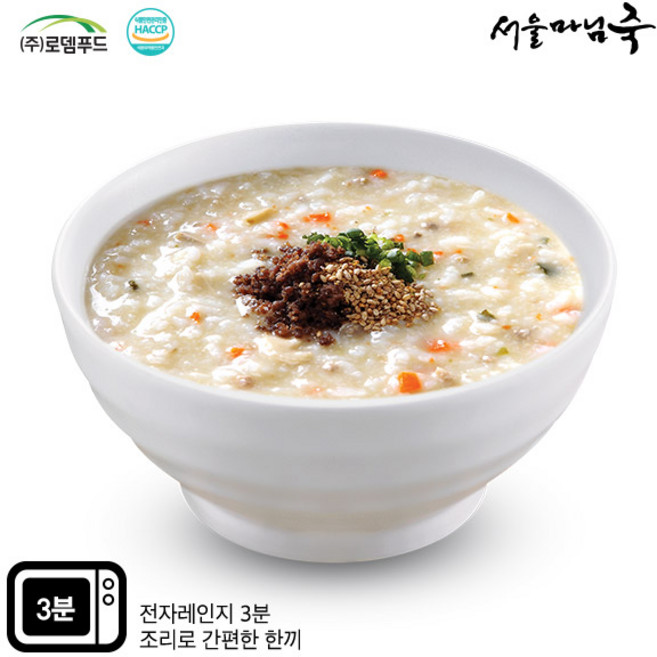 로뎀푸드 서울마님죽 한우소고기죽 500g 3팩 SET [TG004], 3개