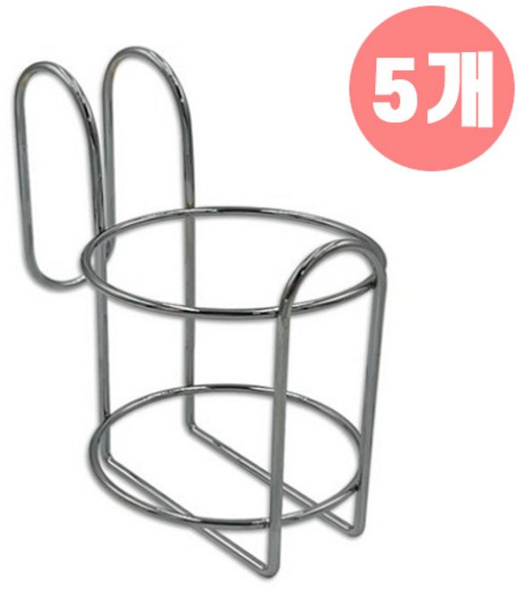 모완비 손소독제 스텐 거치대 소독제걸이 손세정제걸이 침대걸이, 5개