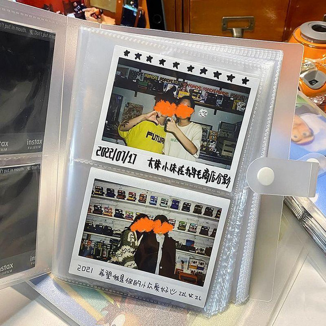 3寸透明卡冊 收納明信片電影票火車票集相冊本 追星專用卡夾, 小卡收納 可放3寸火車票等,透明款：2卡位2卡位好看又實用, 透明款, N/A
