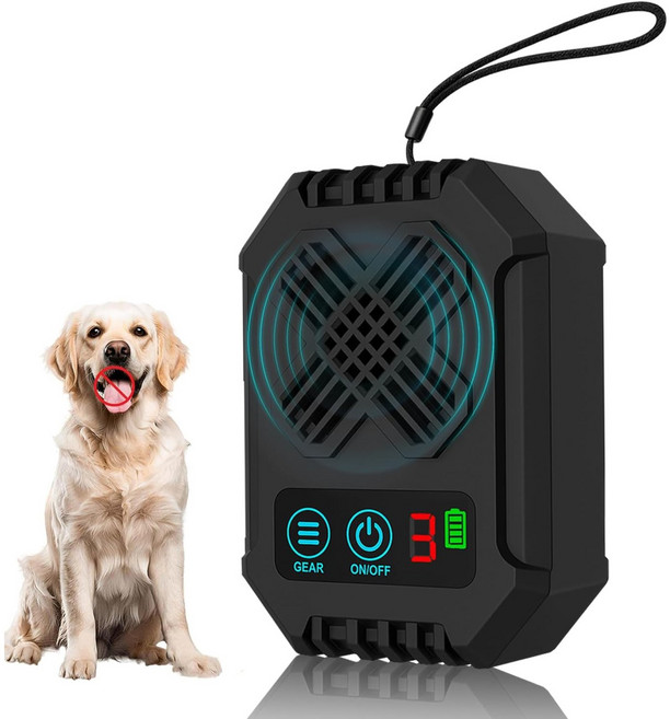 CCAGU 강아지 짖음방지기 초음파형 반려견 짖음방지, 1개, 블랙