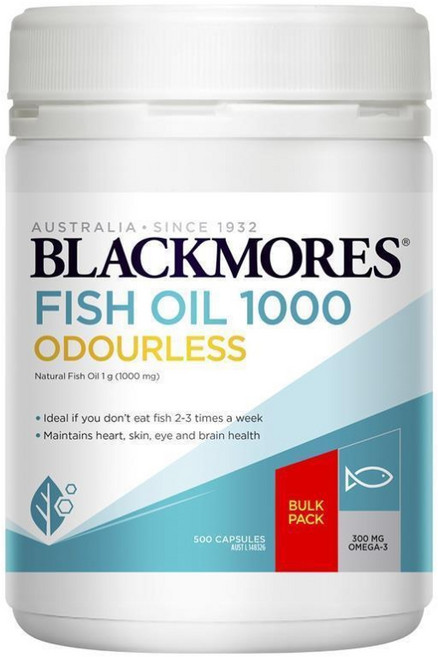 블랙모어스 명품 무냄새 피쉬오일 대용량 오메가3 1000mg 500정, 1개