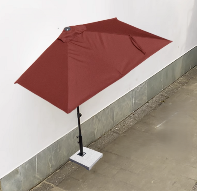 벽면용 반쪽 파라솔, 와인색