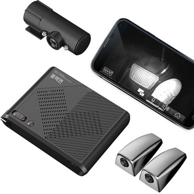 블랙앤 급발진 페달 블랙박스 3채널 전방 후방 페달 64G 스마트폰 연동 FHD 국산, 페달+좌측+우측 3채널, 자가장착, GPS포함