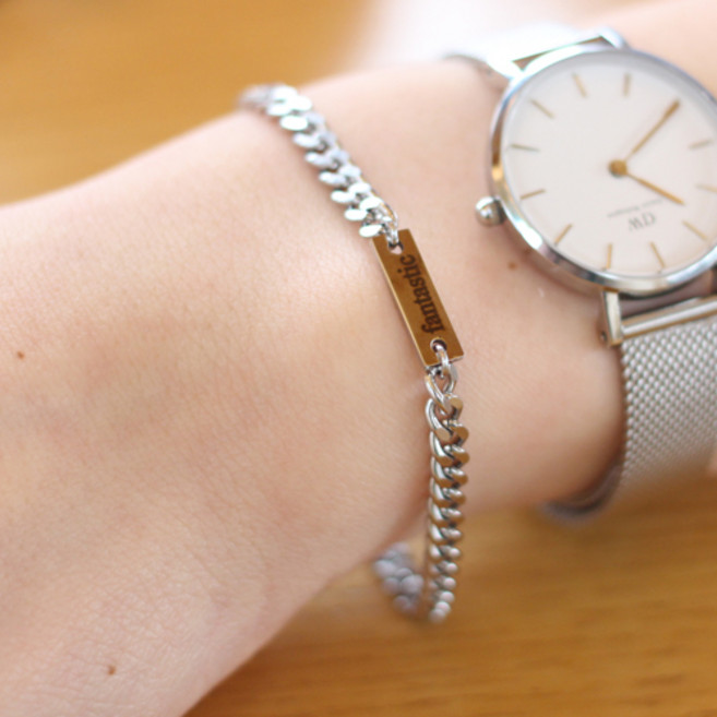 은가비펫 써지컬 팔찌 미니바 체인B 레이저각인