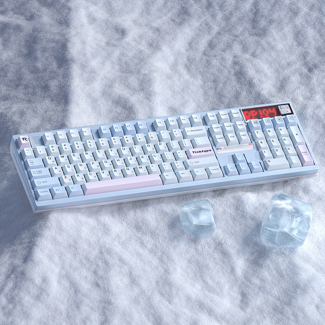 Ticktype DP104 유무선 기계식 키보드 스웨그키 공식 정품 한글, 라이축, 라이트 블루