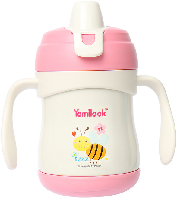 요미락 스텐레스 보온 보냉 스파우트컵, 핑크, 220ml, 1개