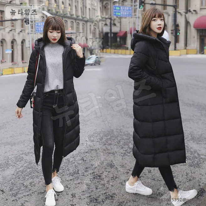 겨울 여성 하프기장 후드 패딩 8호 빅사이즈 ~6XL까지 YD 뉴타임즈 X169E537