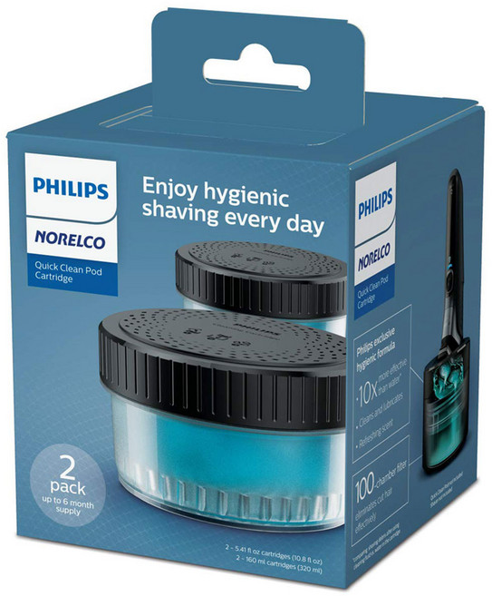 필립스 면도기 세정액 CC12/52 무선 클랜징 팟 카트리지 1팩(2개)