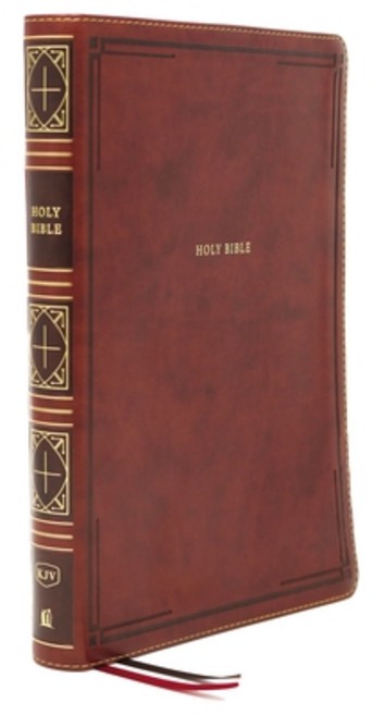 Kjv Thinline Bible Giant Print Leathersoft Brown Red Letter Edition Comfort Print: Holy Bible ... Imitation Leather, Thomas Nelson