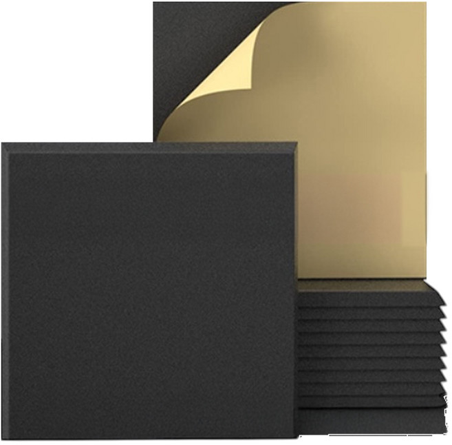 레디박스 붙이는 접착식 인테리어 소음방지 방음재 방음판 흡음재, 6개, 블랙