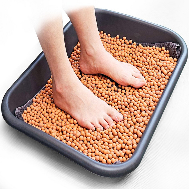 세경팜 국내산 지압용 황토볼 맨발걷기 세트 4kg, 그레이블랙, 2개