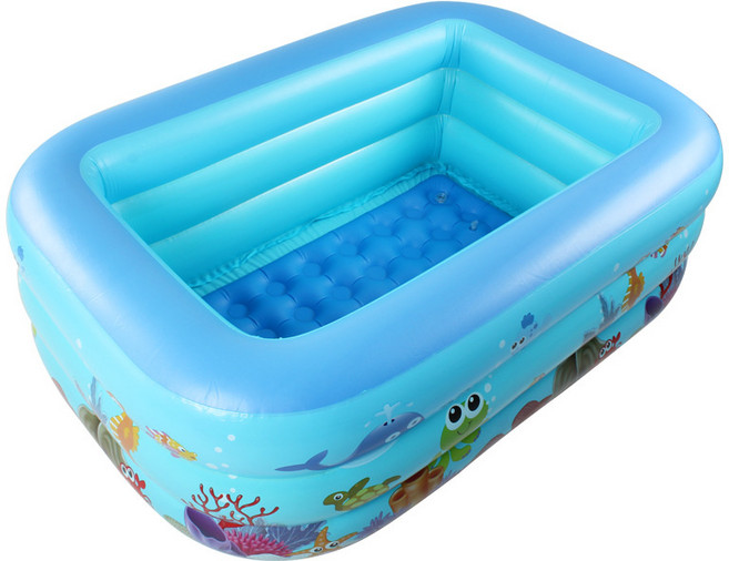 户外海洋世界儿童游泳池大型海洋球池加厚家用大号成人戏水池, 1個, 1.5m蓝色泡泡底