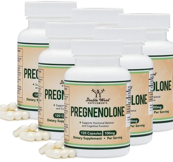 더블우드 프레그네놀론 100mg 캡슐 Double Wood Pregnenolone, 6개, 120정 - 쿠팡