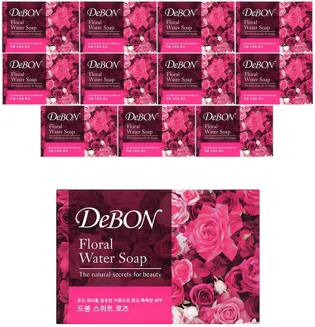 드봉 비누 스위트 로즈, 100g, 12개입
