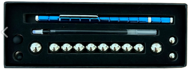 마그네틱 자석 볼펜 세트, 블루, 1개